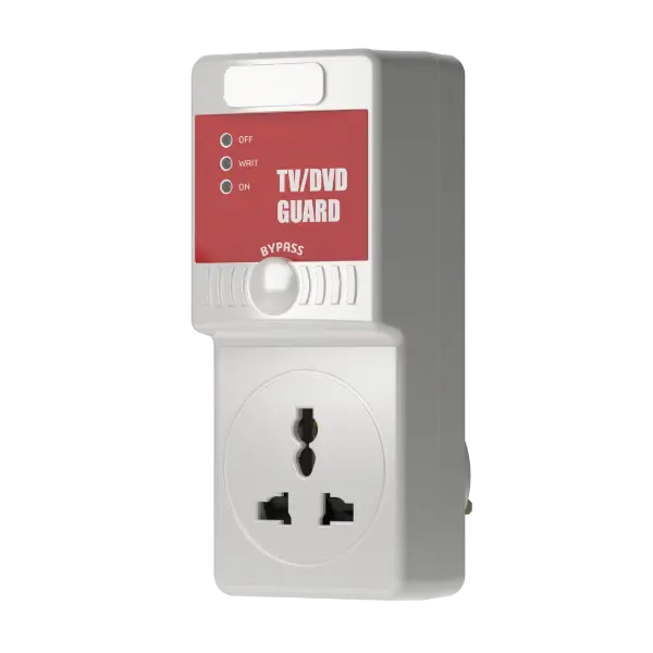 Voltage protector adaptor for TV/DVD