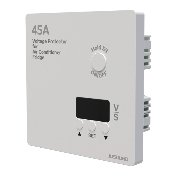 wall switch box mounte voltage protector with 3segment display for air conditioner and fridge